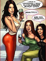 Cartoon sex comics. I have a confession. I want an even bigger black cock. Are you crazy?
