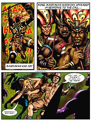 Interracial cartoon sex threesome