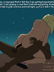 Interracial cartoon sex by Calen West