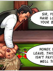 Dirty busty whore gambled away in poker xxx sex games!